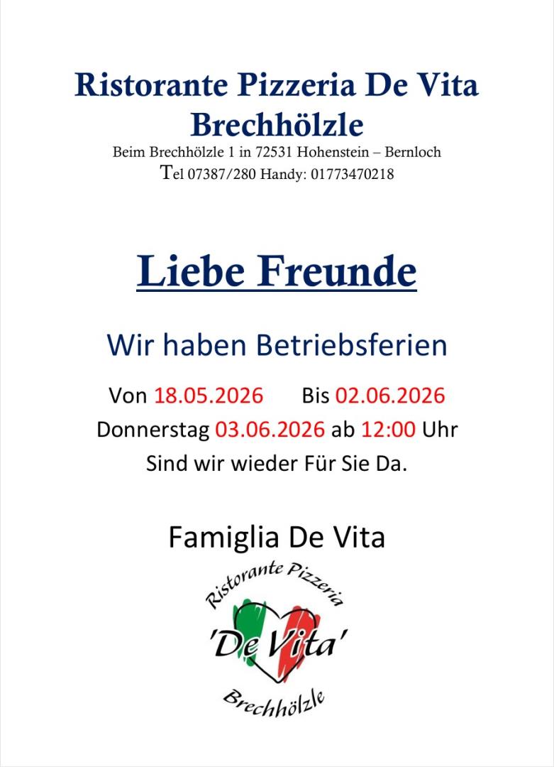 Ferie 18.05.2026 - 02.06.2026